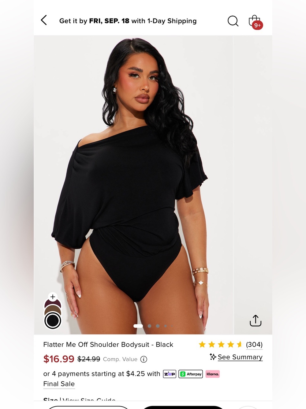 Flatter Me Off Shoulder Bodysuit- FN
